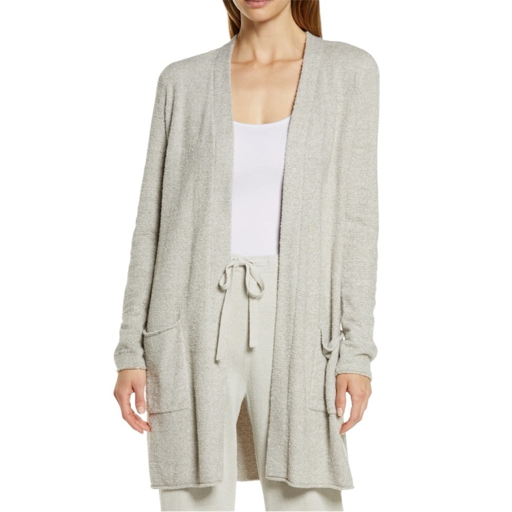 Barefoot Dreams CozyChic Lite Longline Cardigan Women’s S Open Front Soft